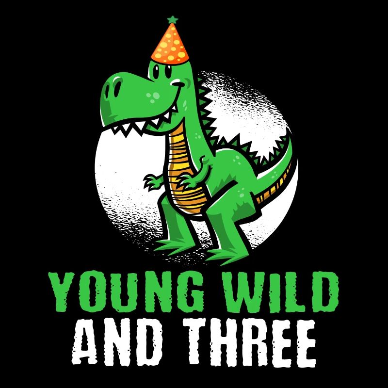 Young wild and three 3. Geburtstag Kleinkind Dino