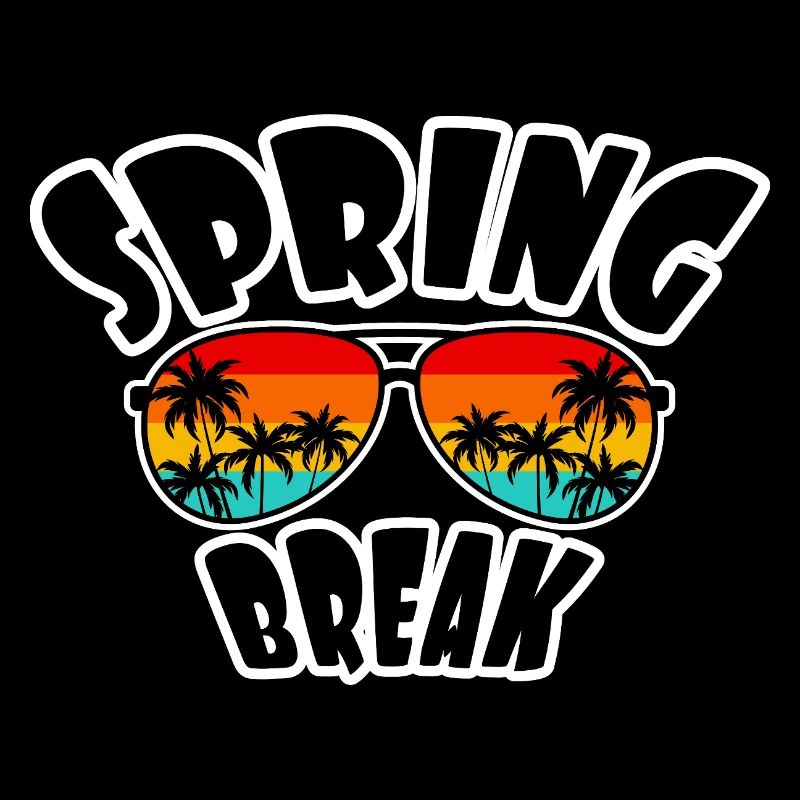 Spring Break Retro Sunset & Beach