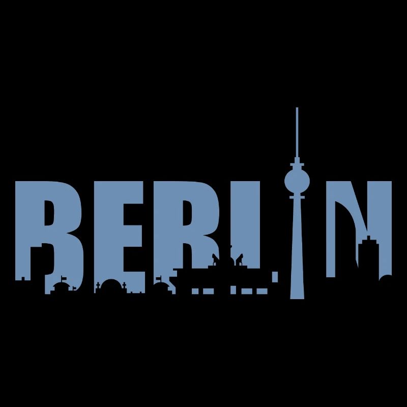Berliner Skyline Design Silhouette Fernsehturm