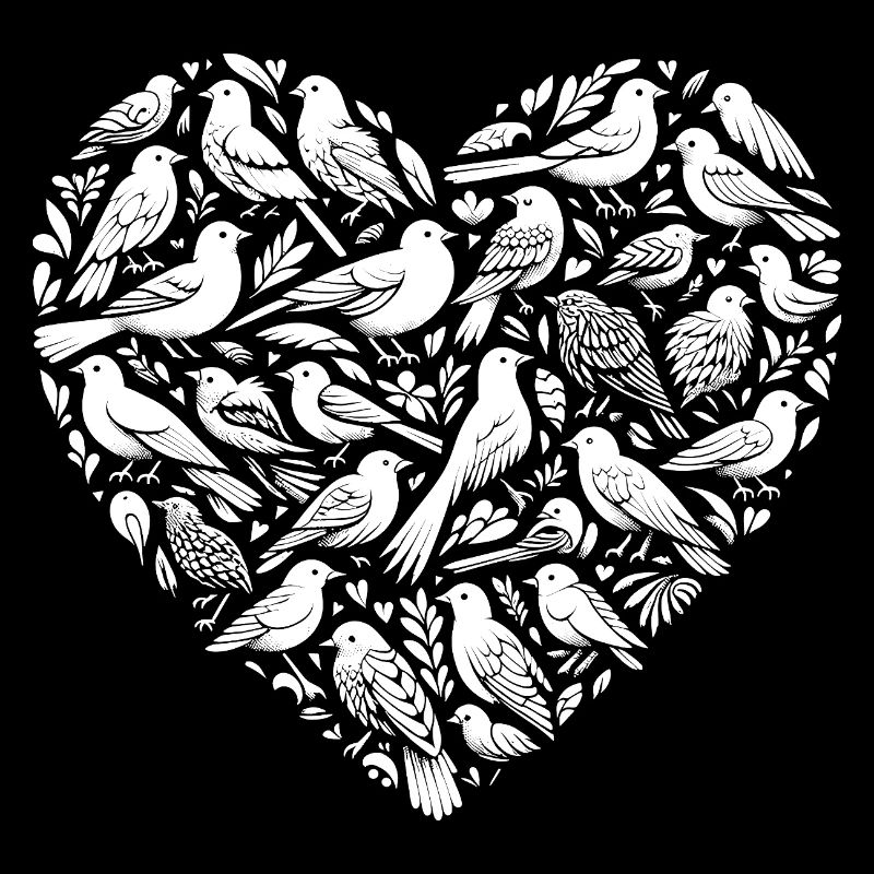 Birds Heartshape Bird Birdwatching Birdwatcher