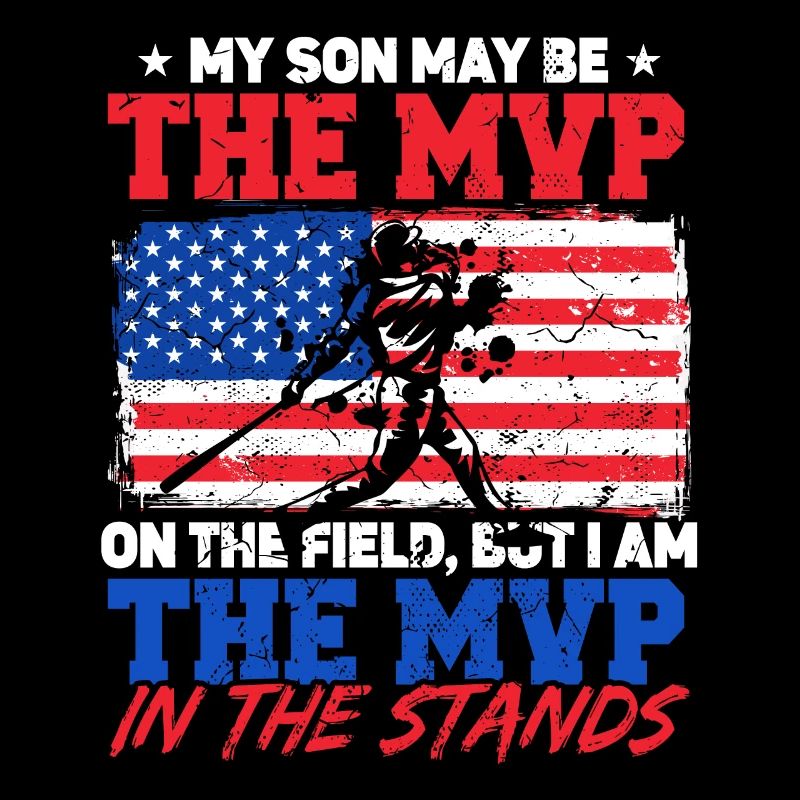 American Flag Baseball Dad