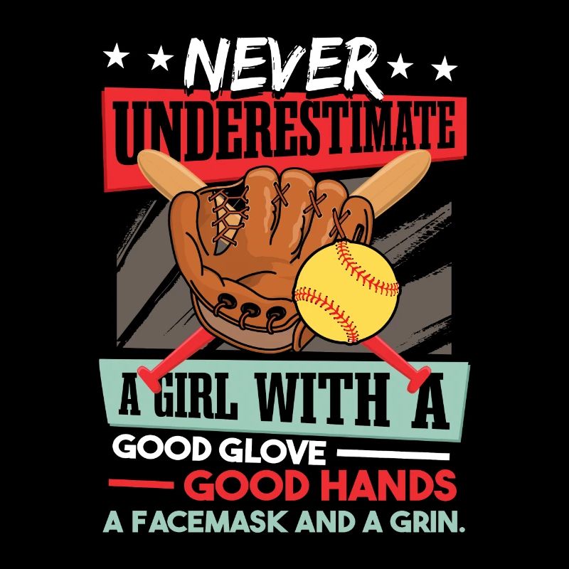 Softball Mädchen Softball Spieler Team Softball