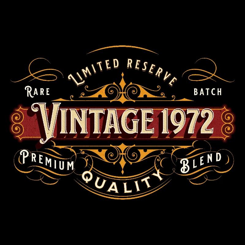 Millésime 1972 Premium Design Idée Cadeau