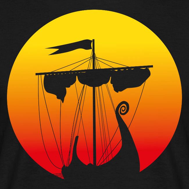 Viking Ship at sunset
