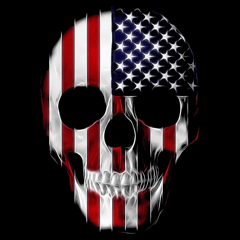 Tête de mort Amérique Drapeau