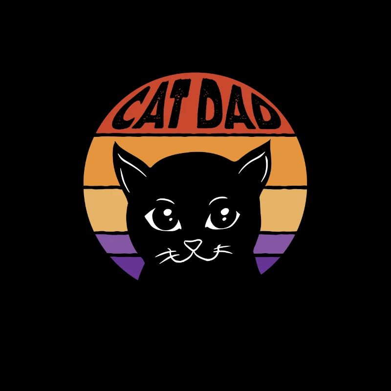 Vintage Best Cat Dad Daddy Retro