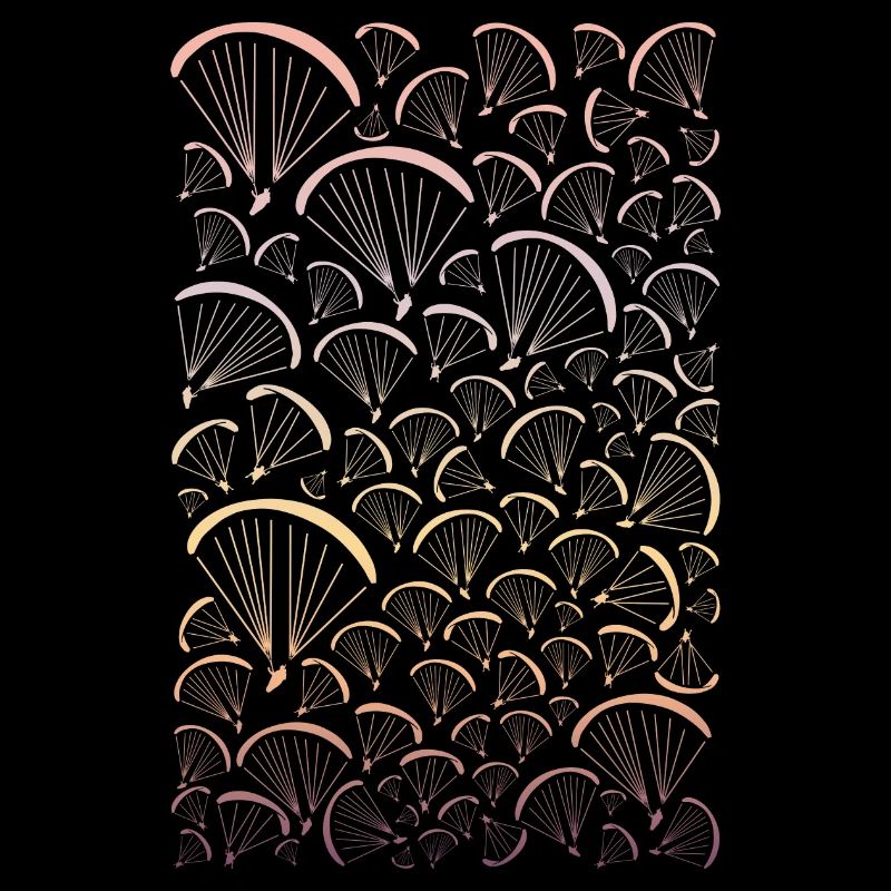 Paragliders course sunset