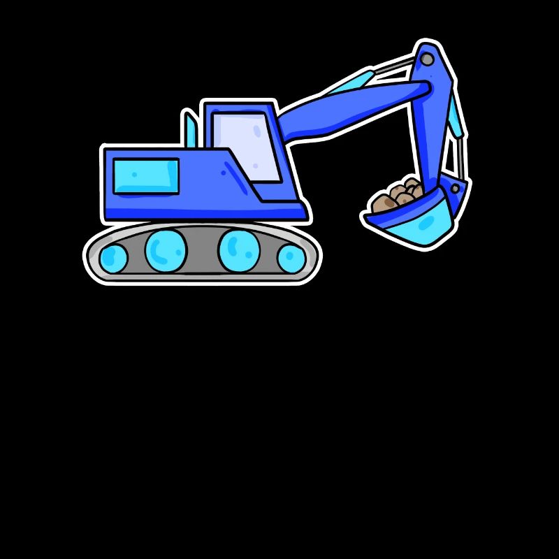 Excavator Construction Site Excavator Driver Blue