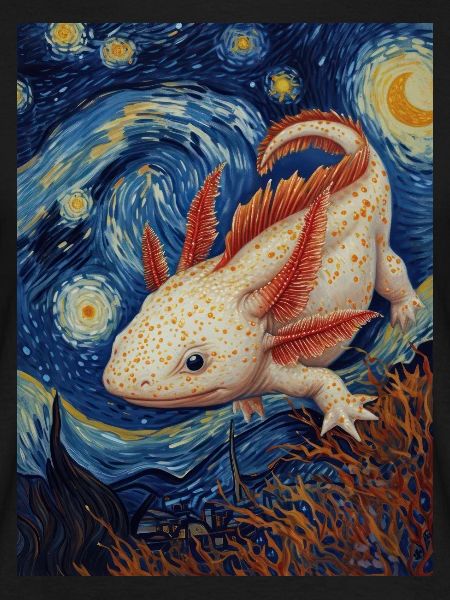 axolotl, van gogh, sternennacht