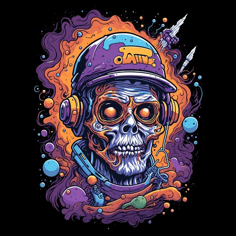 Farbenfrohe Illustration eines Zombies