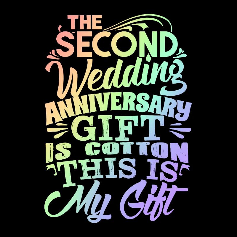 Second Anniversary Two Years Together Happy