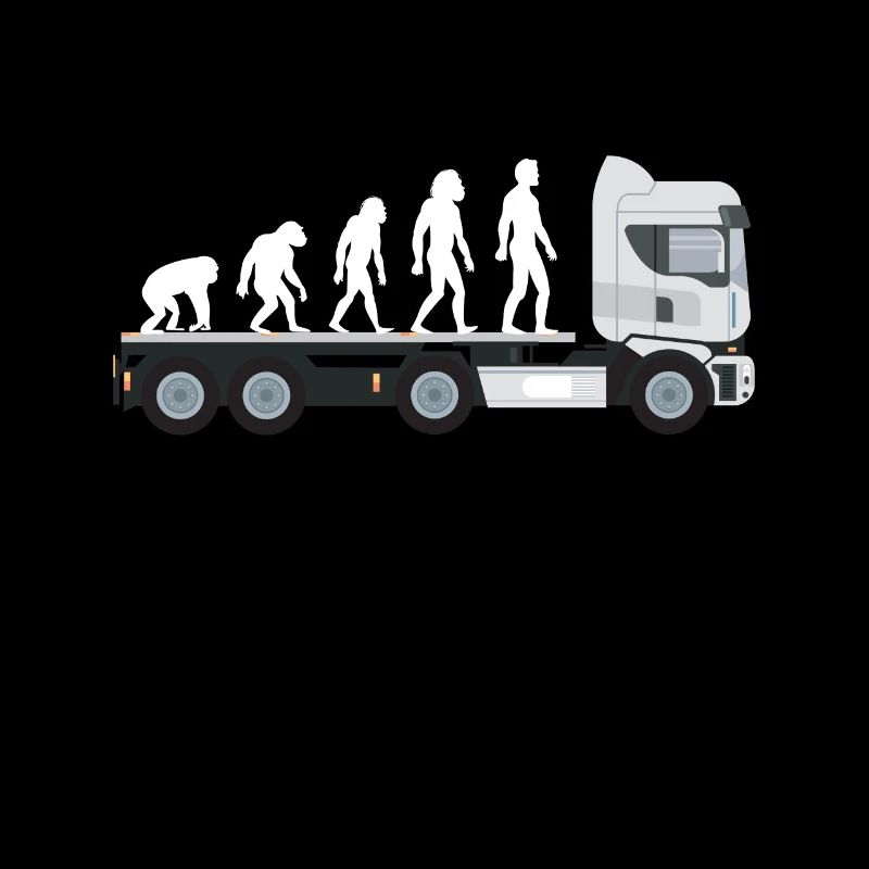 LKW Fahrer Trucker Evolution Geschenk