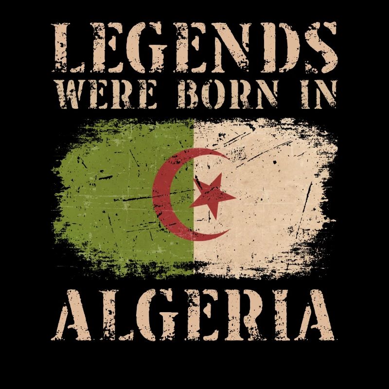 Vintage Design Drapeau Algérien
