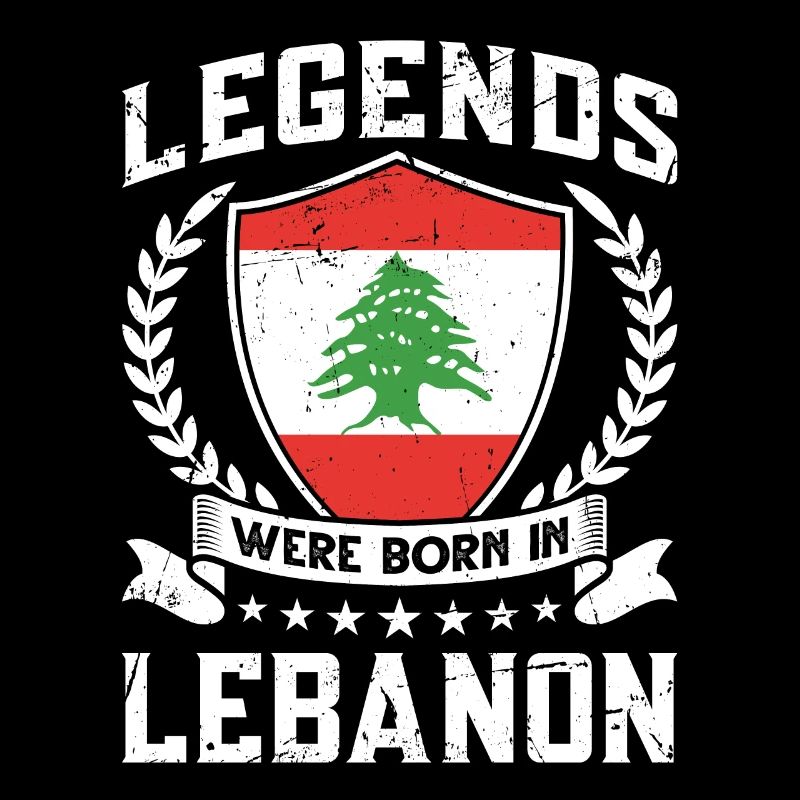 Vintage Design Drapeau Libanais Liban
