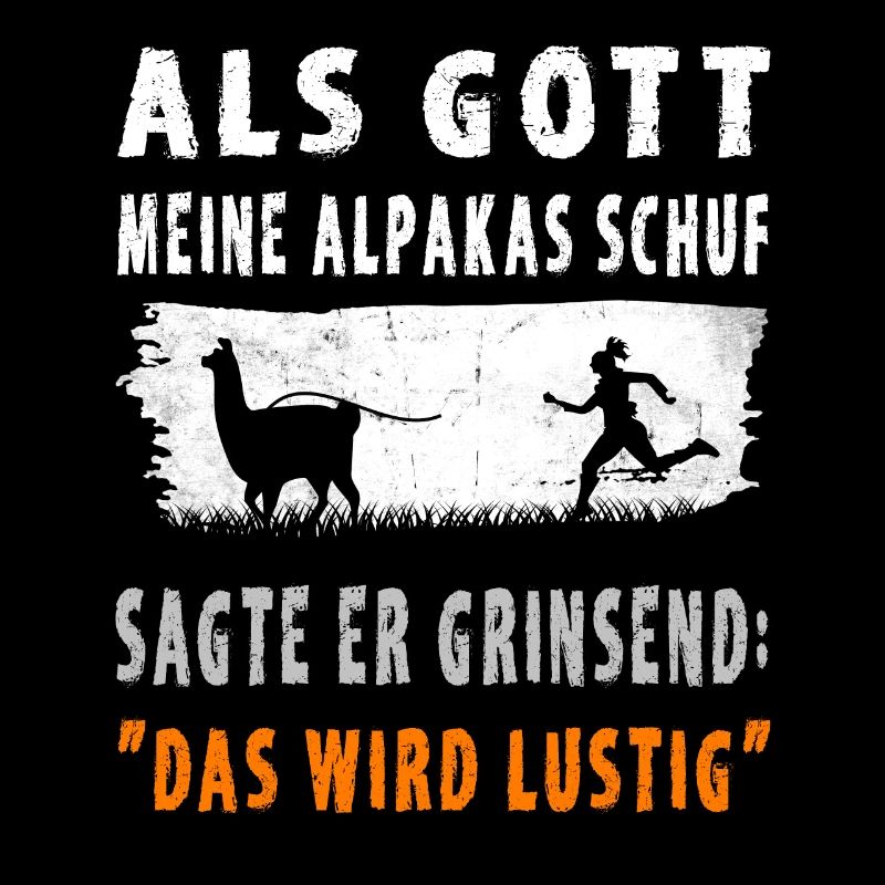Lustiger Alpaka Spruch