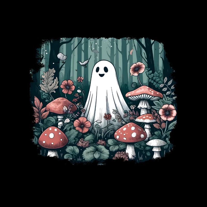 Ghost Cottagecore Champignons Esthétiques Goblincore