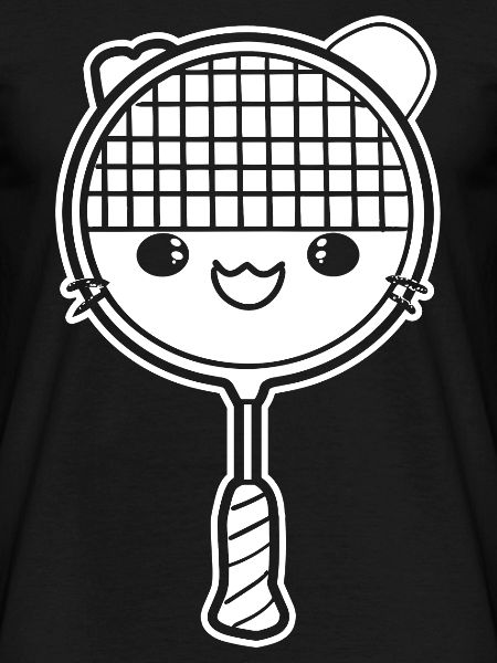 Badmintonschläger Comic Stil