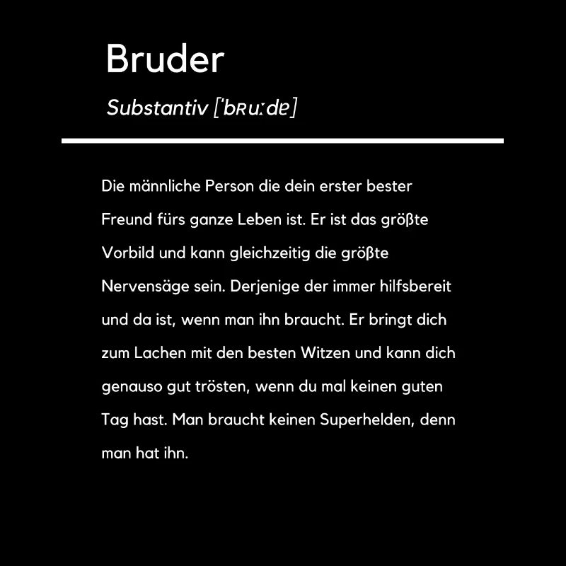 Für meinen Bruder