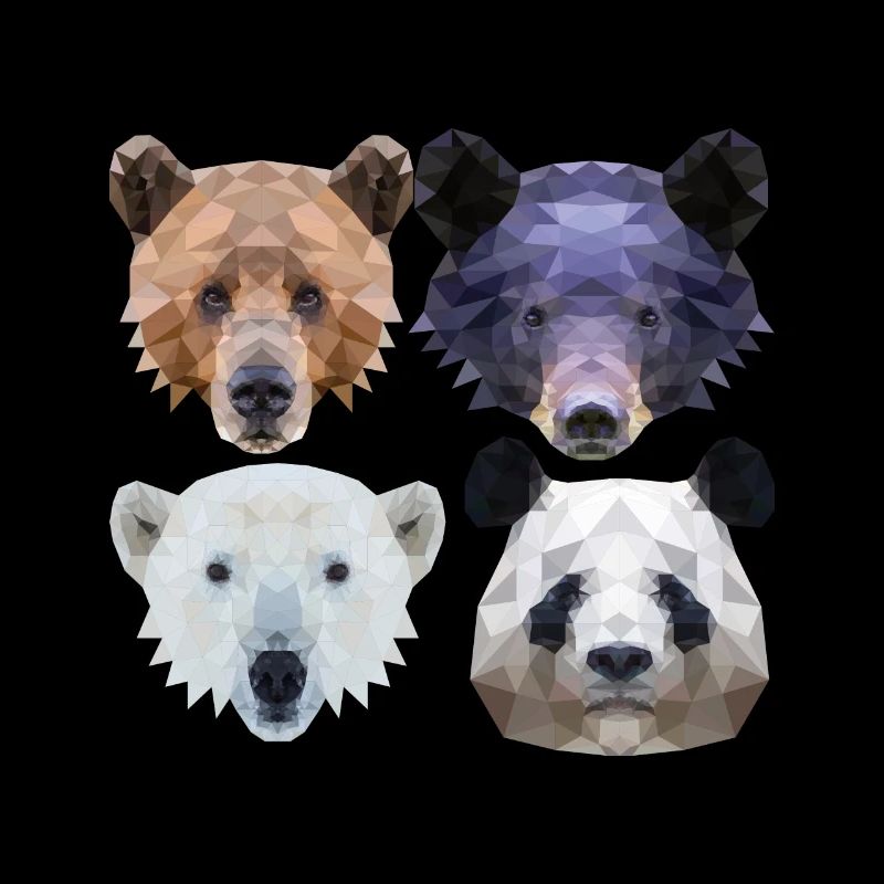 Polygon Bear Brown Bear Black Bear Polar Bear Panda Bear