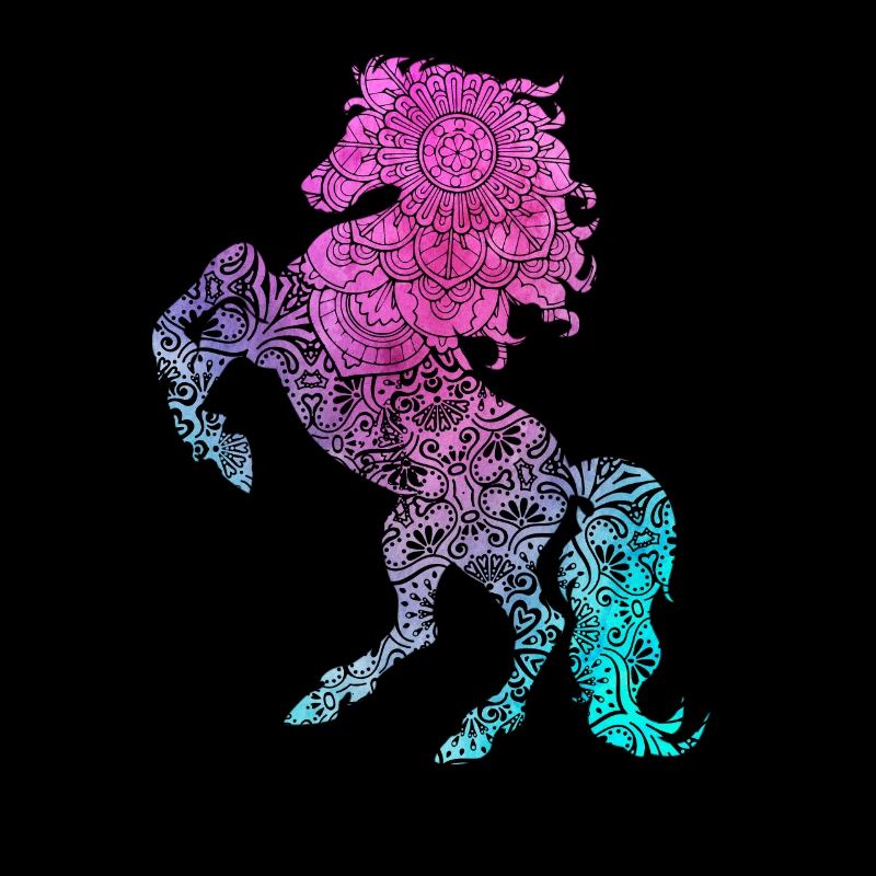 Cheval sauvage Mandala Attrape-rêves