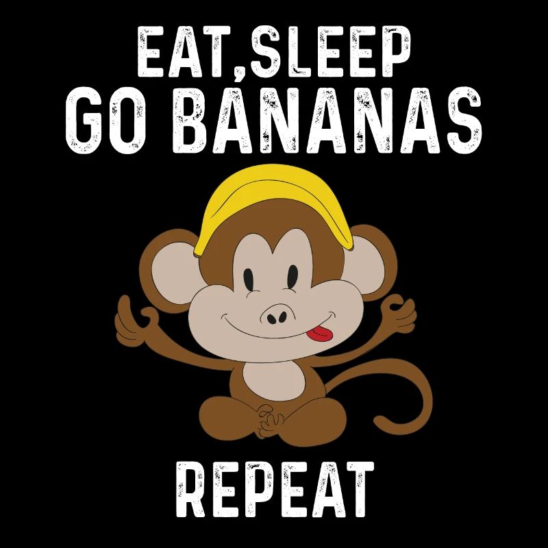 Manger dormir aller répéter les bananes drôle s