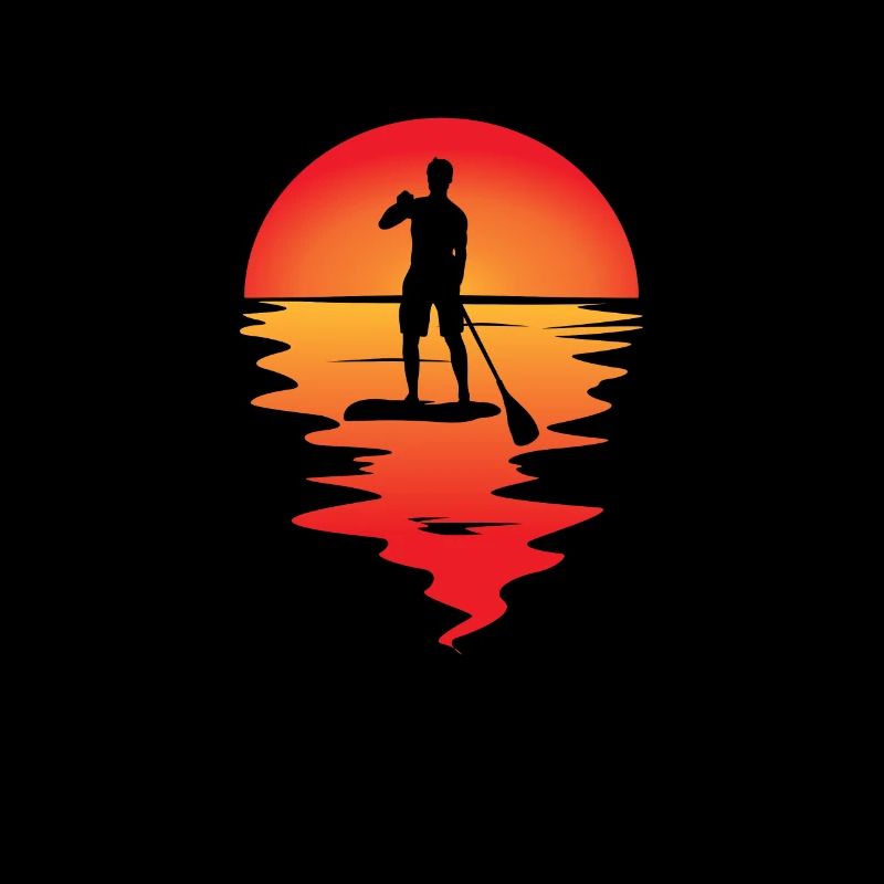 Stand Up Paddle SUP Surf Coucher de soleil