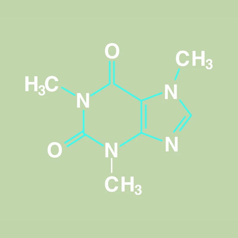 Caffeine Molecule - Geschenk Kaffee Chemie Koffein