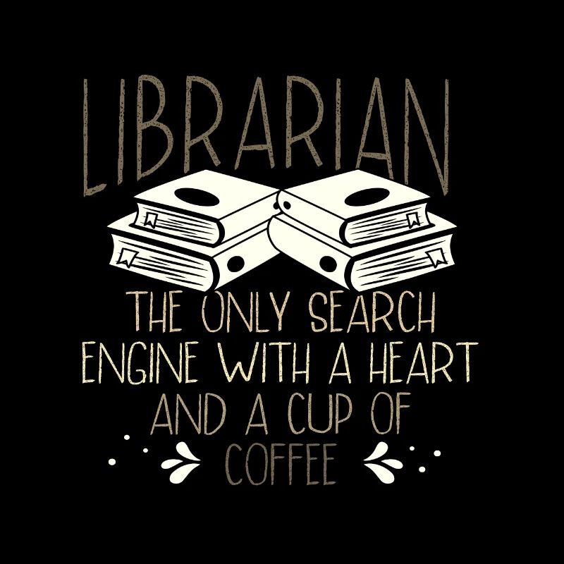 Bibliothécaire Gift Idea Search Engine avec cœur et