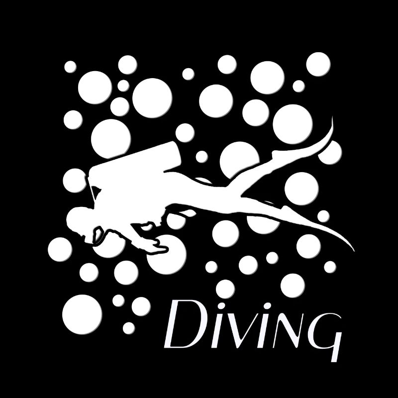 Taucher mit Luftblasen diving