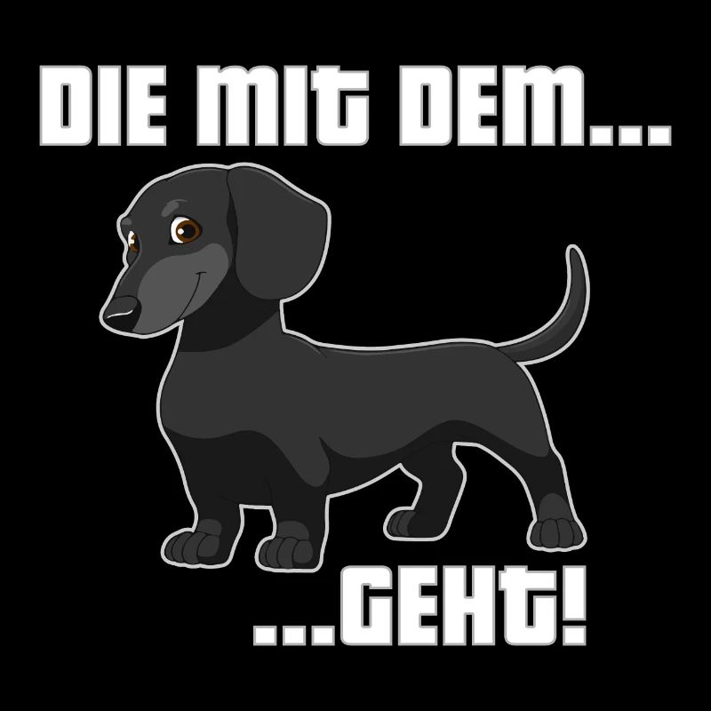 Die mit Dackel - Dachshund - geht