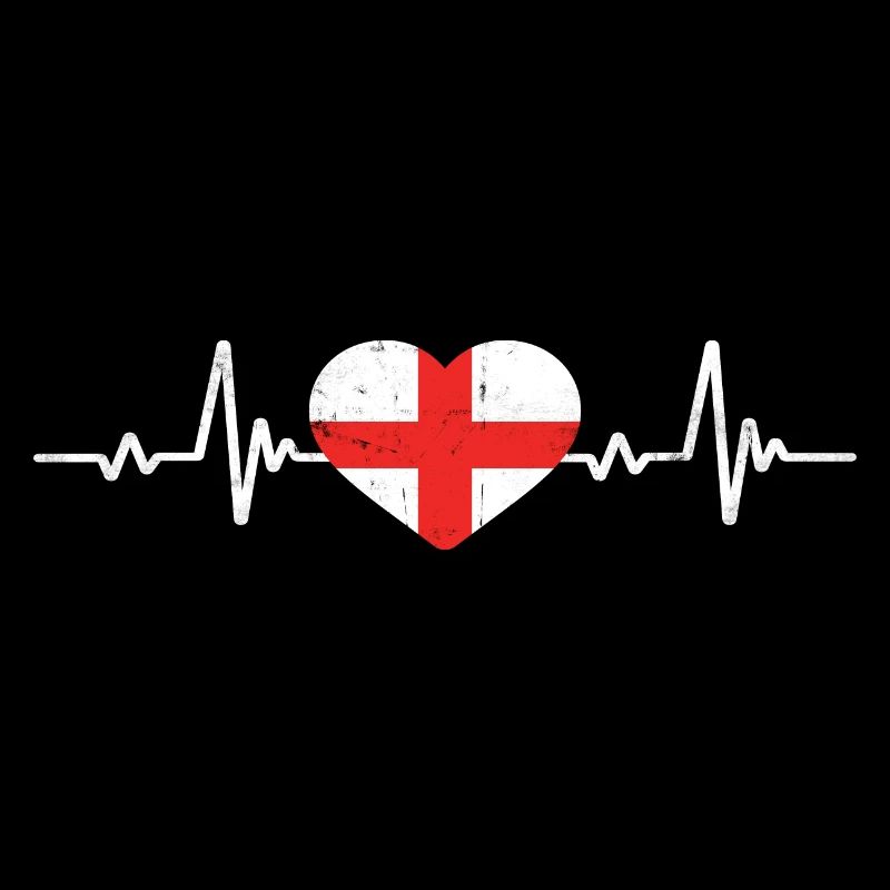 Coeur Angleterre Drapeau Anglais Rétro