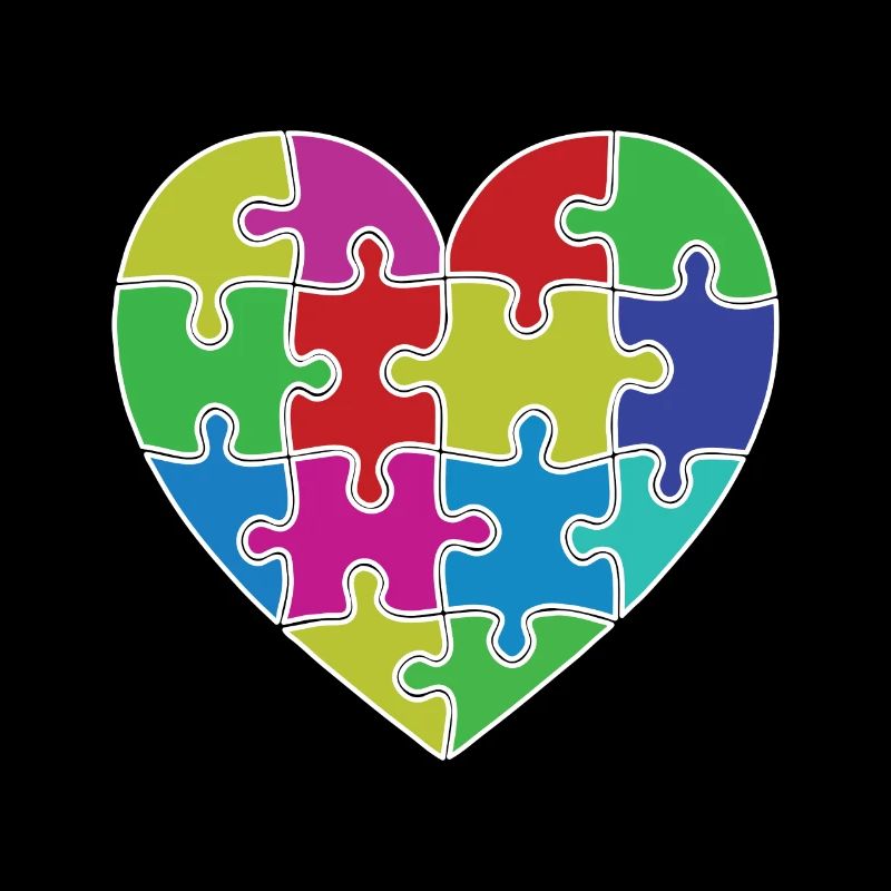 Herz Puzzle Patch Herz