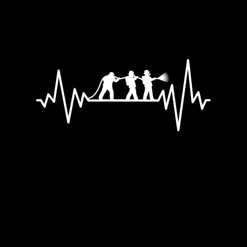 Firefighters heartbeat pulse gift