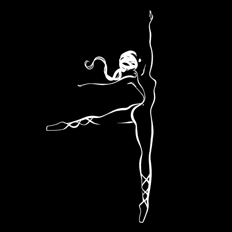 Ballet Ballerina Dancing Hobby Dancer Line Art