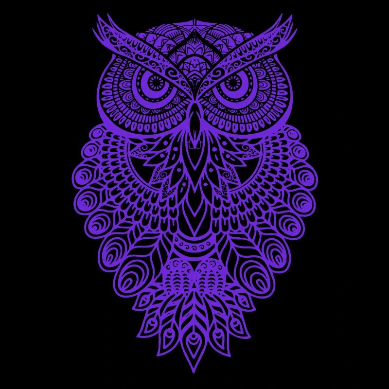 Eule Owl Grafik Graphic Kunst Geschenk Mandala