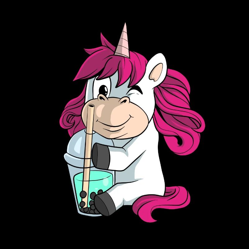 Unicorn loves bubble tea