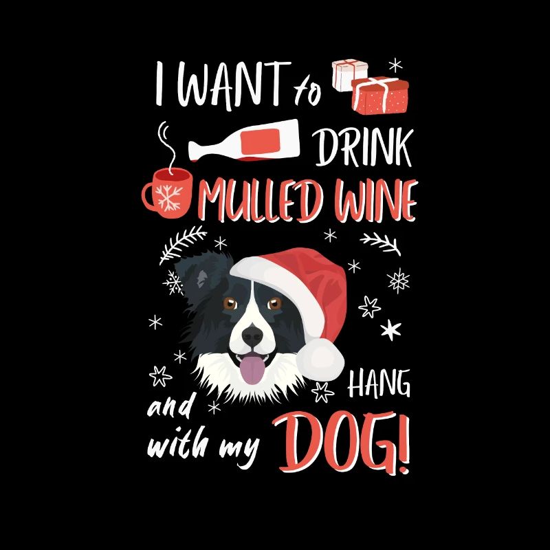 Border Collie vin chaud Noël
