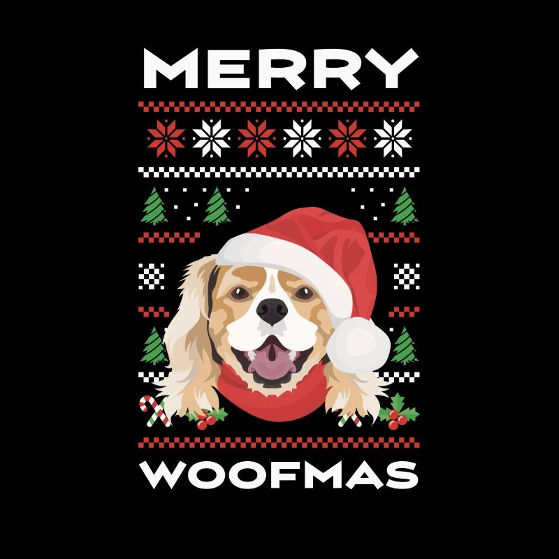 King Charles Spaniel Merry Christmas