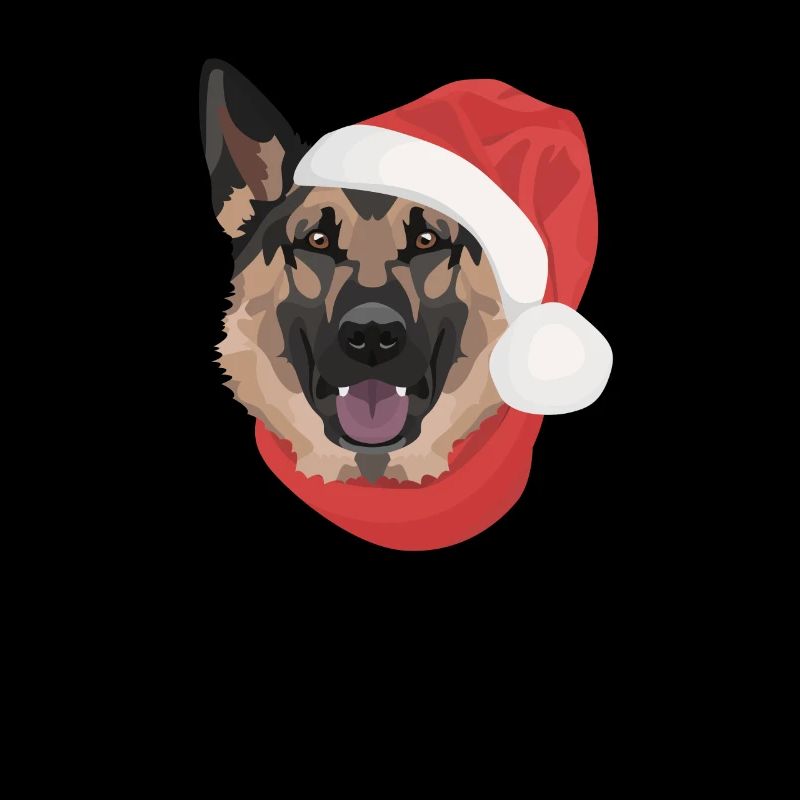 German Shepherd Merry Christmas