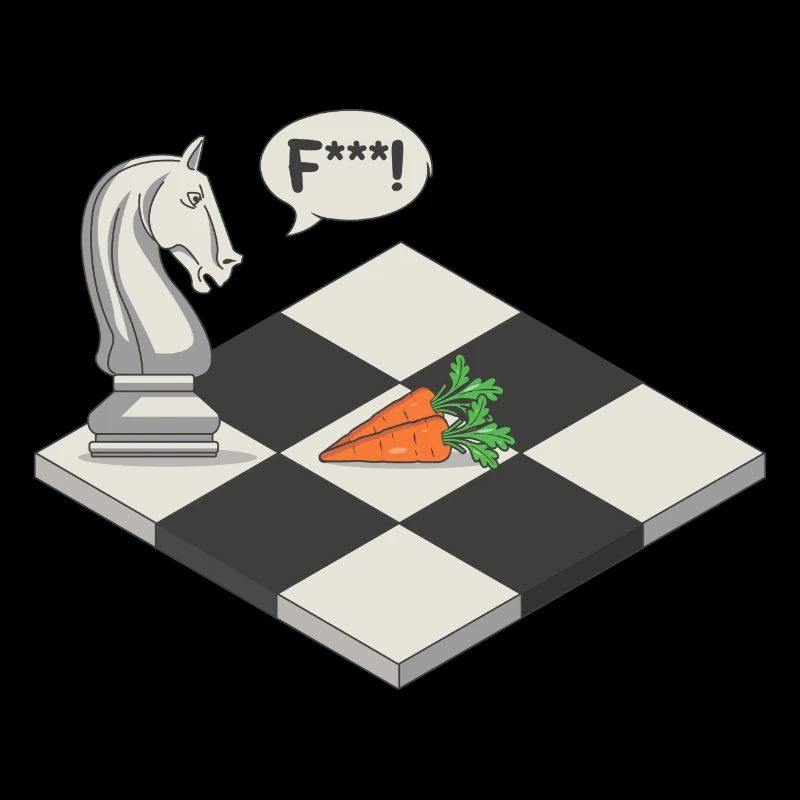 Funny chess motif chess player