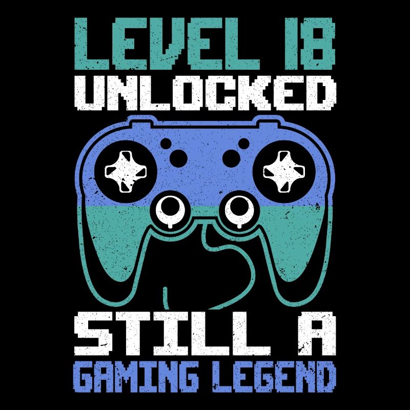 Level 18 Unlocked Still a Gaming Legend Birthday