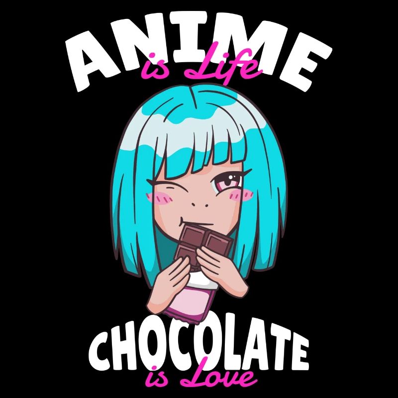 L’anime, c’est la vie, le chocolat, c’est l’amour, le design, Schokolade