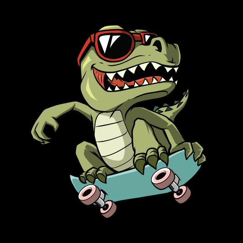 Cooler T-Rex Dinosaurier Skateboard
