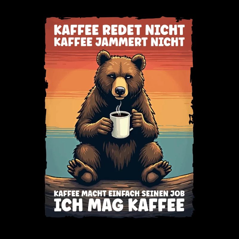 Coffee Lover Saying Funny Nerd Bear Worker Work