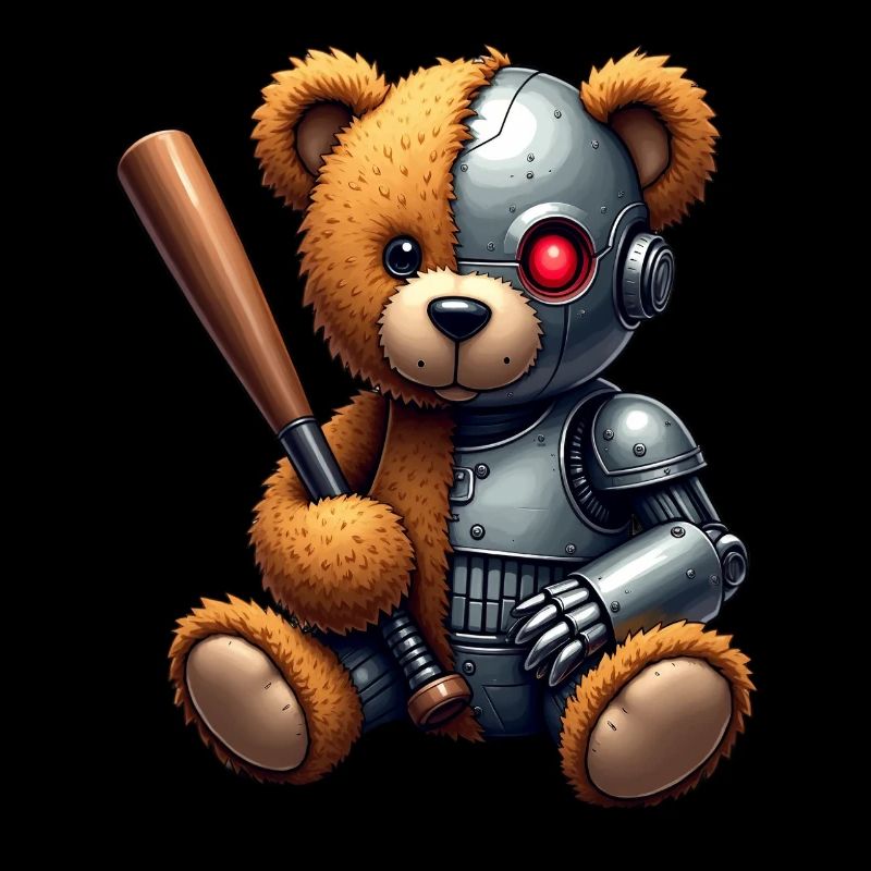 Funny Robot Tech Teddy Bear Cyborg Animal Bear