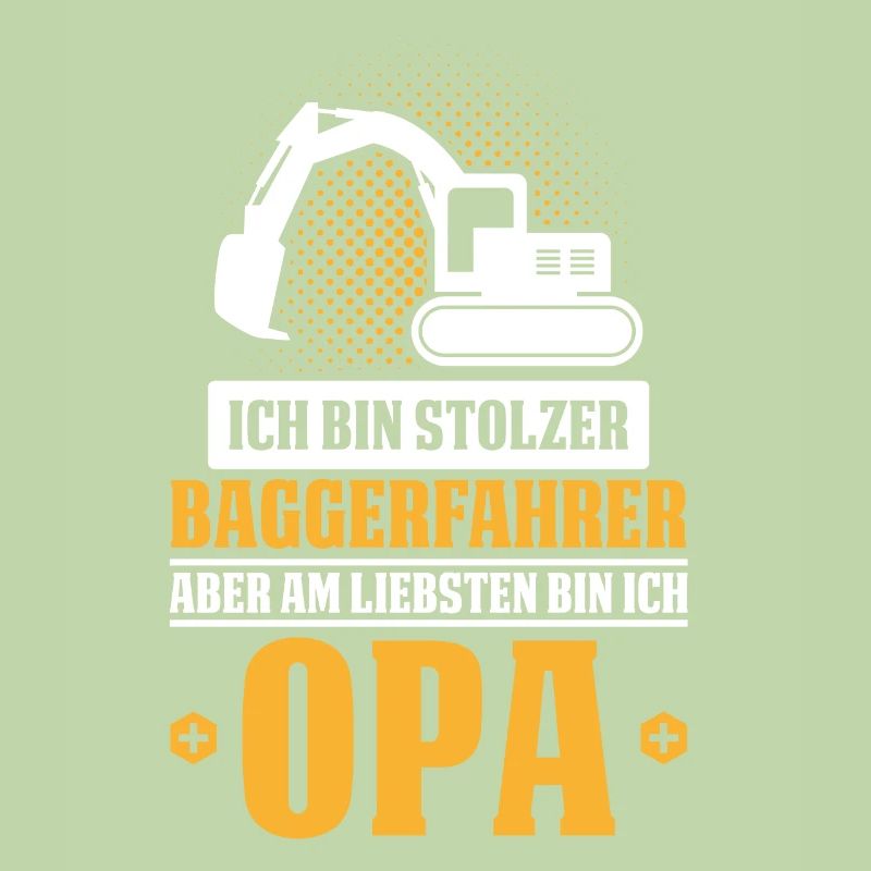 Stolzer Baggerfahrer Baggerführer und Opa