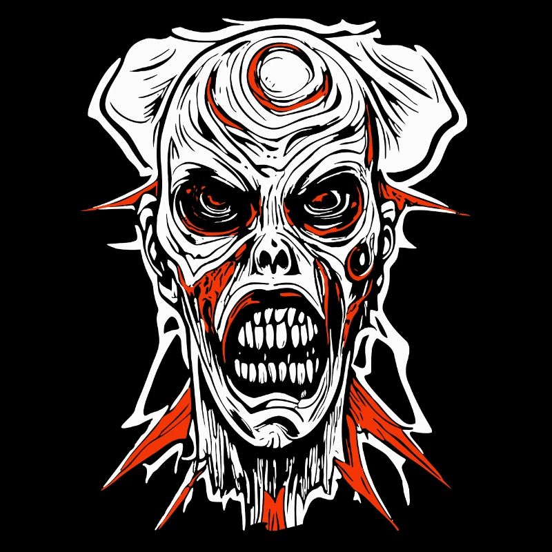 Coole Comic Illustration von einem Zombie