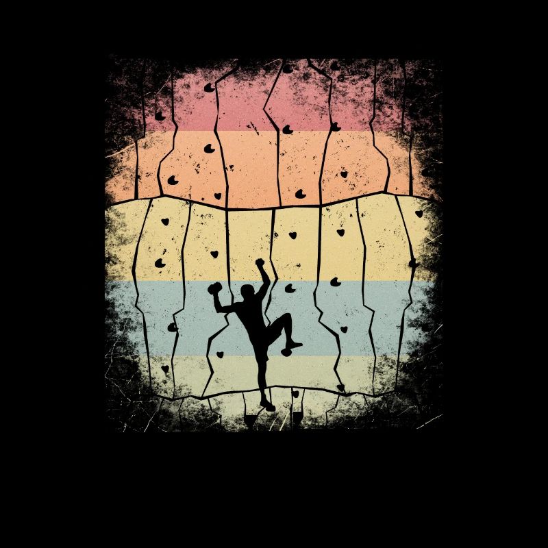 Bouldern Klettern Vintage Retro Kletterer