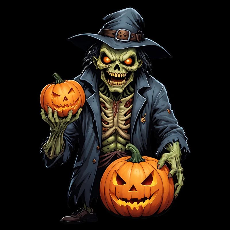 Halloween - Zombie Horror Horror with Pumpkin