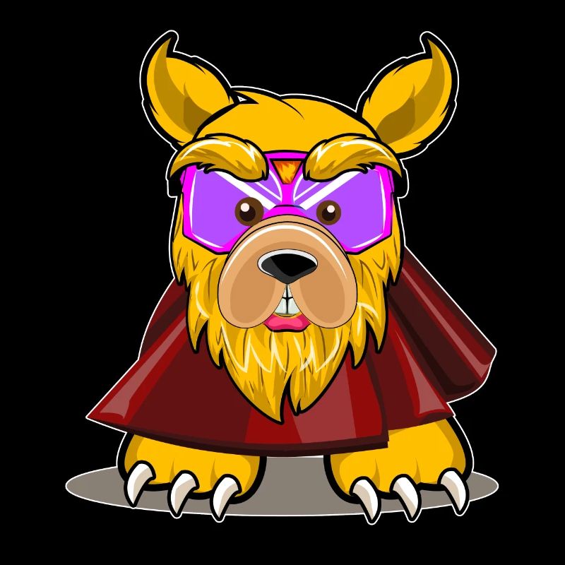 Hipster Terrier Doodle Art